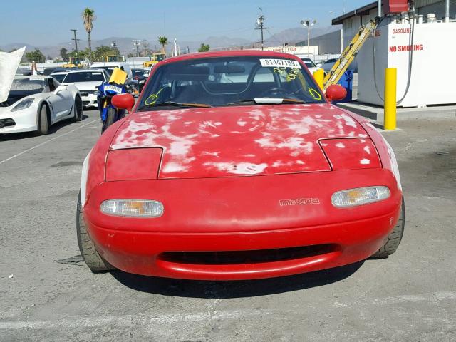 JM1NA3510L0143427 - 1990 MAZDA MX-5 MIATA RED photo 9