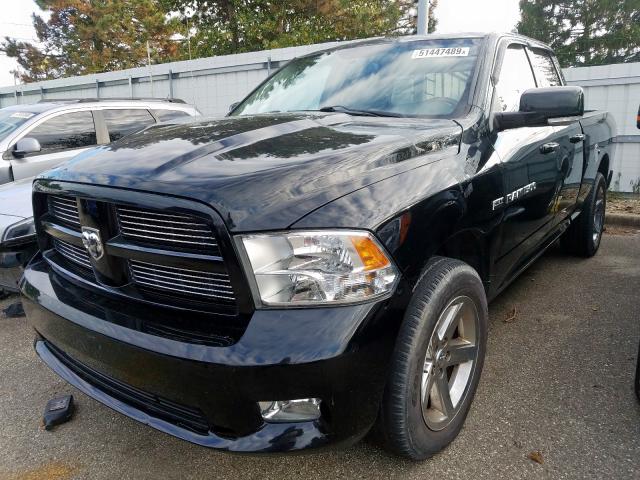 1C6RD7HT5CS185312 - 2012 DODGE RAM 1500 S BLACK photo 2