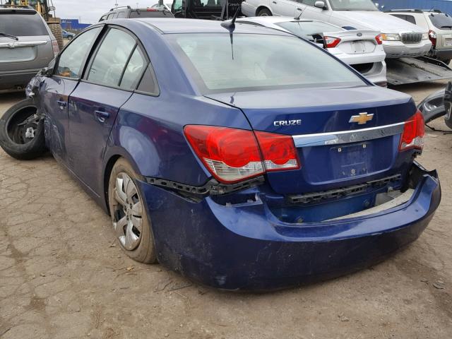 1G1PA5SH5D7106848 - 2013 CHEVROLET CRUZE LS BLUE photo 3