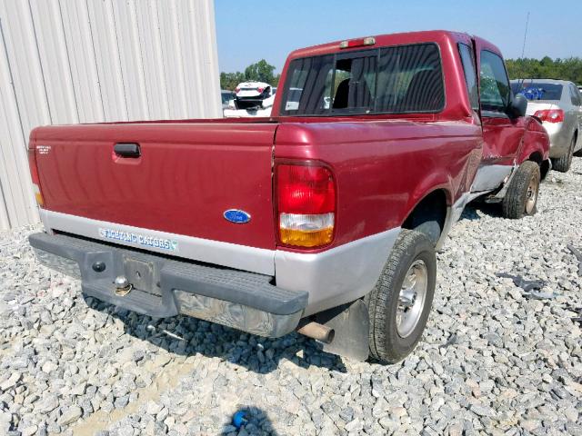 1FTCR14X3RTA05169 - 1994 FORD RANGER SUP BURGUNDY photo 4