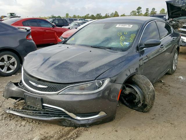 1C3CCCAB5FN636113 - 2015 CHRYSLER 200 LIMITE CHARCOAL photo 2