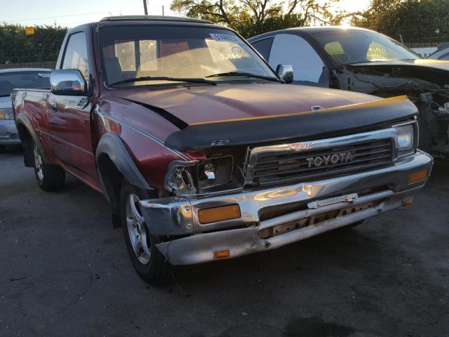 4TARN81A0NZ046215 - 1992 TOYOTA PICKUP MAROON photo 1