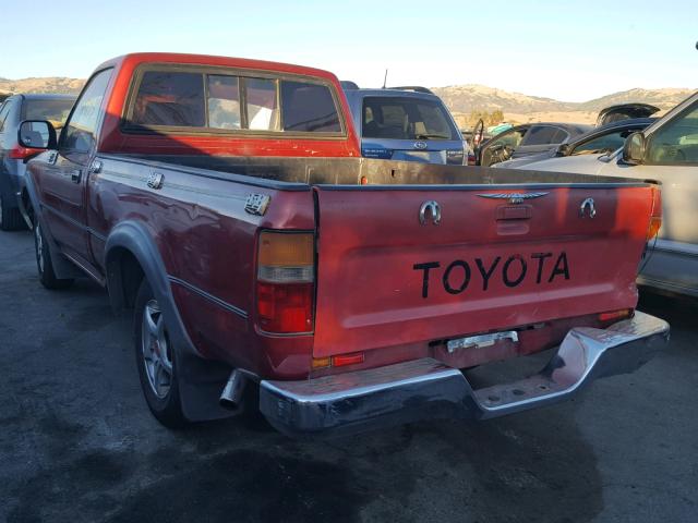 4TARN81A0NZ046215 - 1992 TOYOTA PICKUP MAROON photo 3