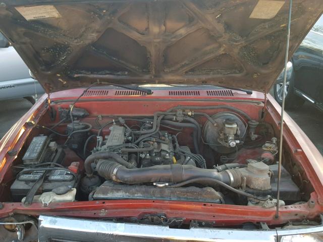 4TARN81A0NZ046215 - 1992 TOYOTA PICKUP MAROON photo 7