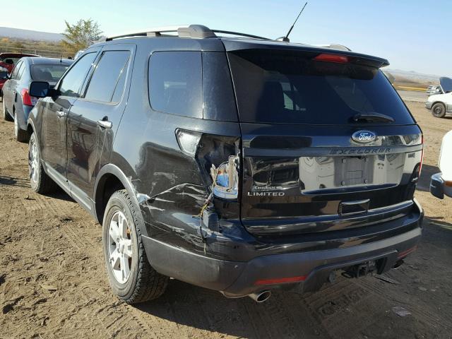 1FMHK8F87BGA02200 - 2011 FORD EXPLORER L BLACK photo 3