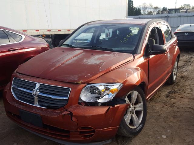 1B3CB4HA1AD632660 - 2010 DODGE CALIBER SX ORANGE photo 2