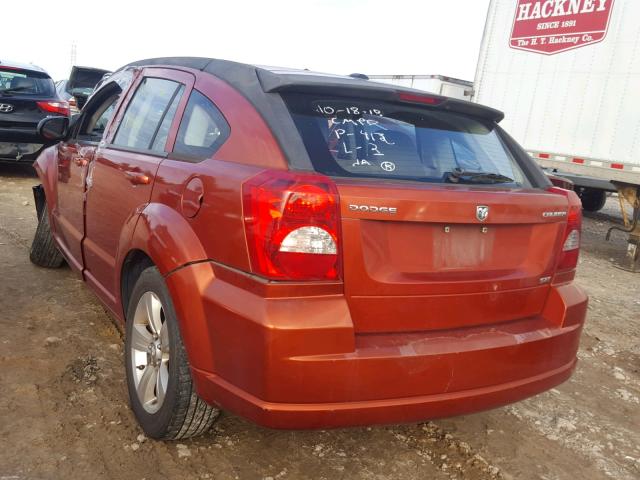 1B3CB4HA1AD632660 - 2010 DODGE CALIBER SX ORANGE photo 3