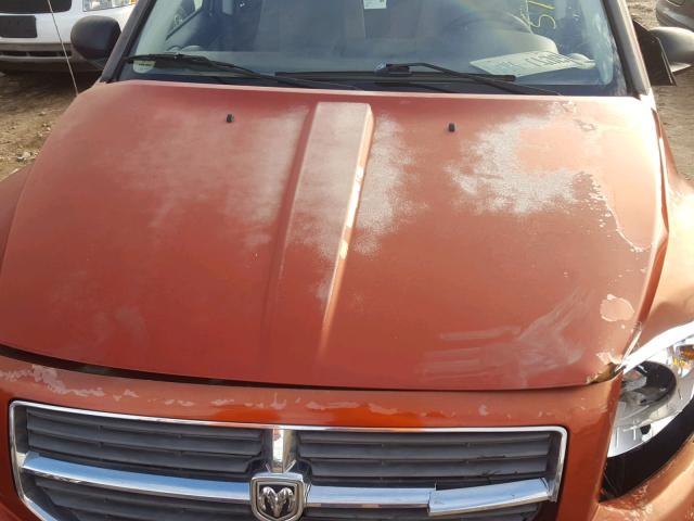 1B3CB4HA1AD632660 - 2010 DODGE CALIBER SX ORANGE photo 7