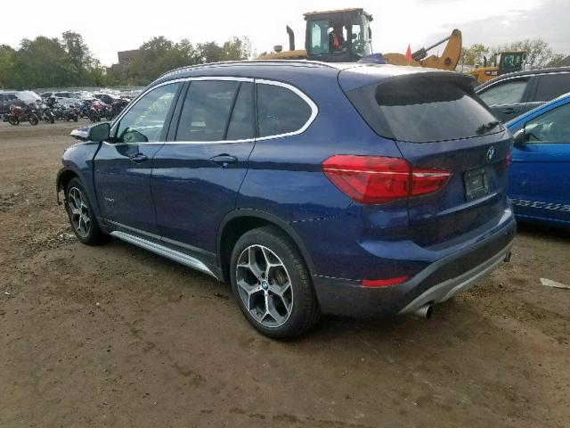 WBXHT3C36H5F82790 - 2017 BMW X1 XDRIVE2 BLUE photo 3