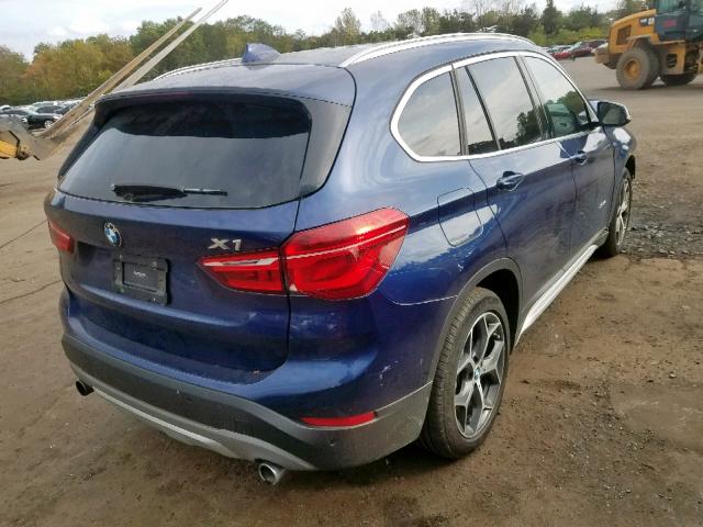 WBXHT3C36H5F82790 - 2017 BMW X1 XDRIVE2 BLUE photo 4