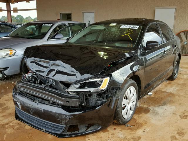 3VW2K7AJ2CM054370 - 2012 VOLKSWAGEN JETTA BASE BLACK photo 2