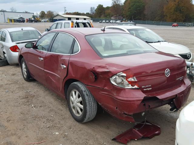 2G4WD582161193981 - 2006 BUICK LACROSSE C MAROON photo 3