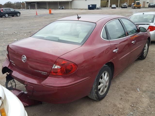 2G4WD582161193981 - 2006 BUICK LACROSSE C MAROON photo 4