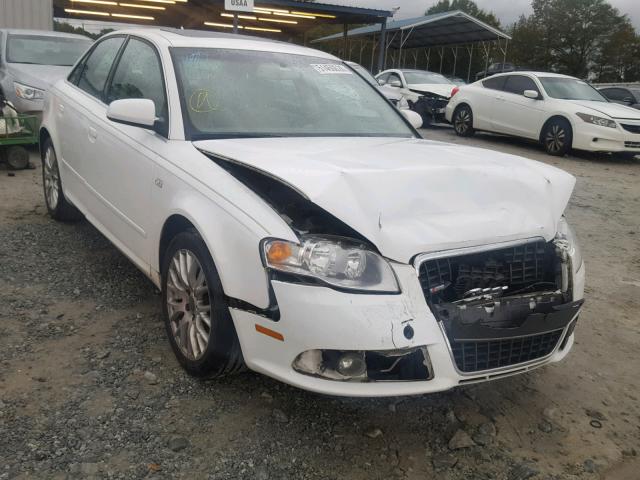 WAUAF78E38A148237 - 2008 AUDI A4 2.0T WHITE photo 1