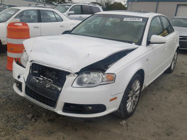 WAUAF78E38A148237 - 2008 AUDI A4 2.0T WHITE photo 2