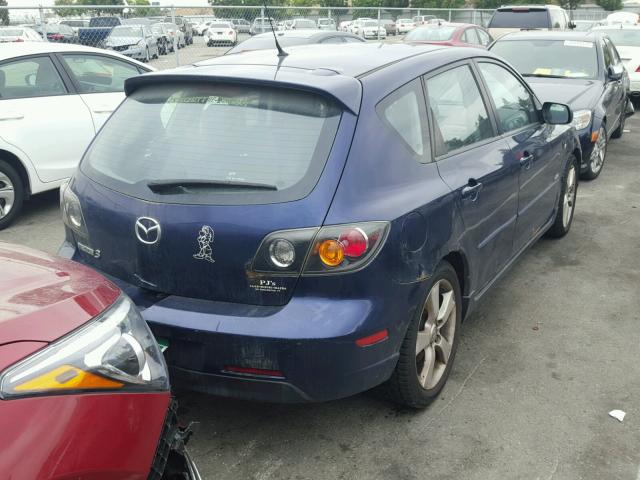 JM1BK143441202112 - 2004 MAZDA 3 HATCHBAC BLUE photo 4