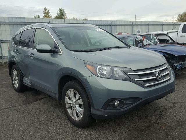 JHLRM3H77CC007399 - 2012 HONDA CR-V EXL GREEN photo 1