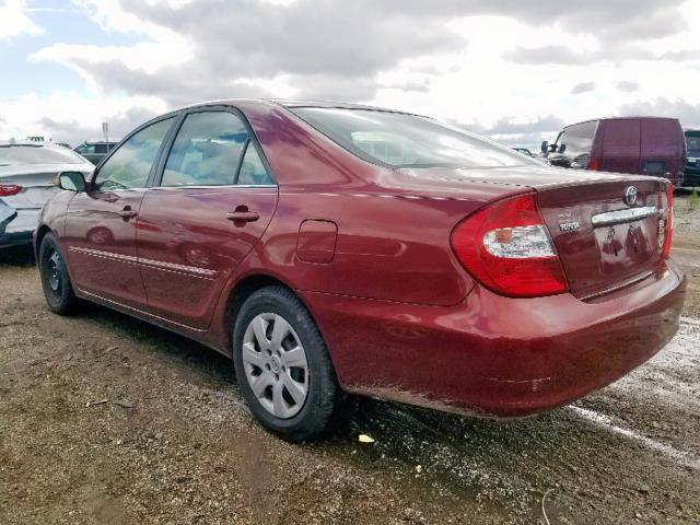 4T1BE32K52U032461 - 2002 TOYOTA CAMRY LE RED photo 3