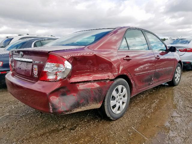 4T1BE32K52U032461 - 2002 TOYOTA CAMRY LE RED photo 4