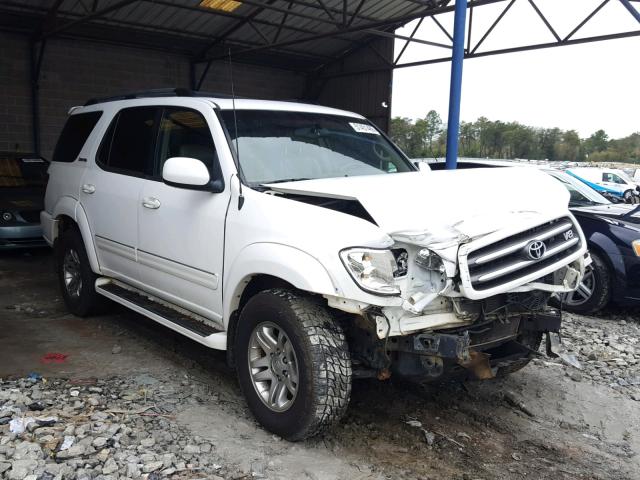 5TDZT38A94S210015 - 2004 TOYOTA SEQUOIA LI WHITE photo 1