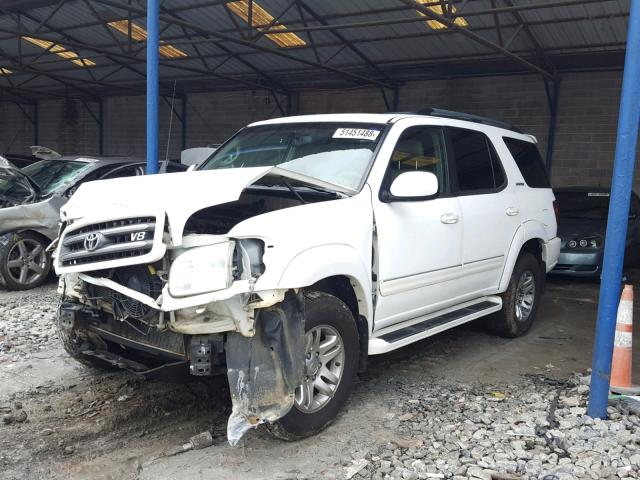 5TDZT38A94S210015 - 2004 TOYOTA SEQUOIA LI WHITE photo 2