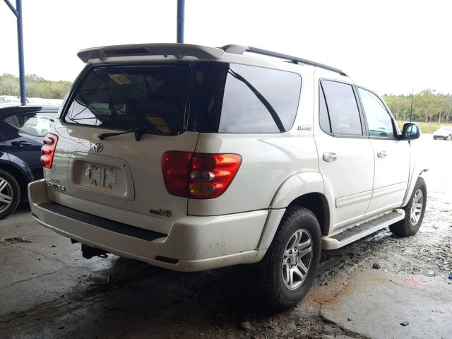 5TDZT38A94S210015 - 2004 TOYOTA SEQUOIA LI WHITE photo 4