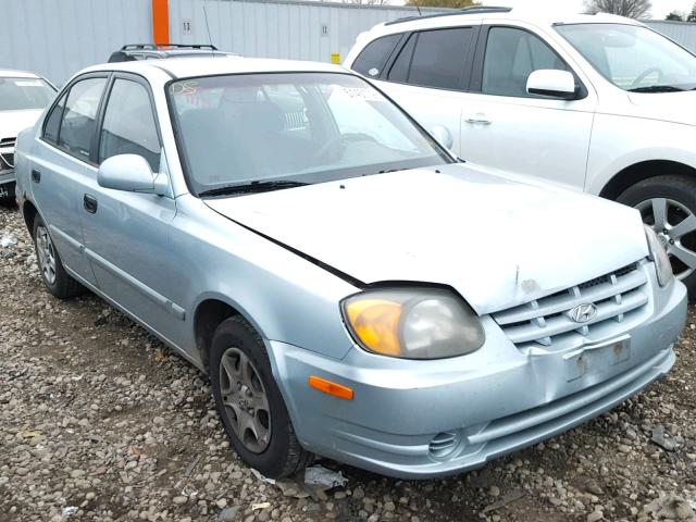 KMHCG45C64U505926 - 2004 HYUNDAI ACCENT GL BLUE photo 1