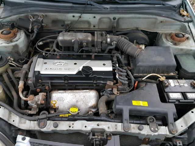 KMHCG45C64U505926 - 2004 HYUNDAI ACCENT GL BLUE photo 7