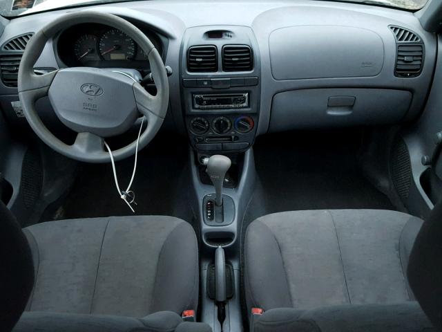 KMHCG45C64U505926 - 2004 HYUNDAI ACCENT GL BLUE photo 9