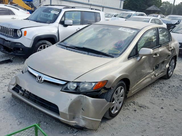 1HGFA16597L081509 - 2007 HONDA CIVIC LX GOLD photo 2