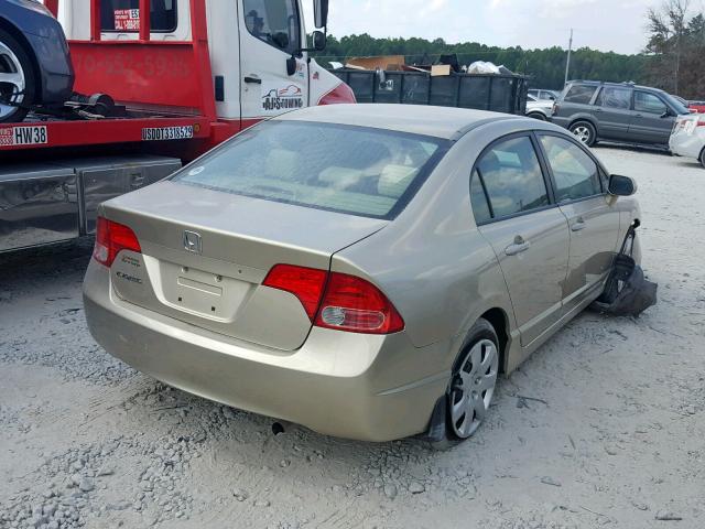 1HGFA16597L081509 - 2007 HONDA CIVIC LX GOLD photo 4