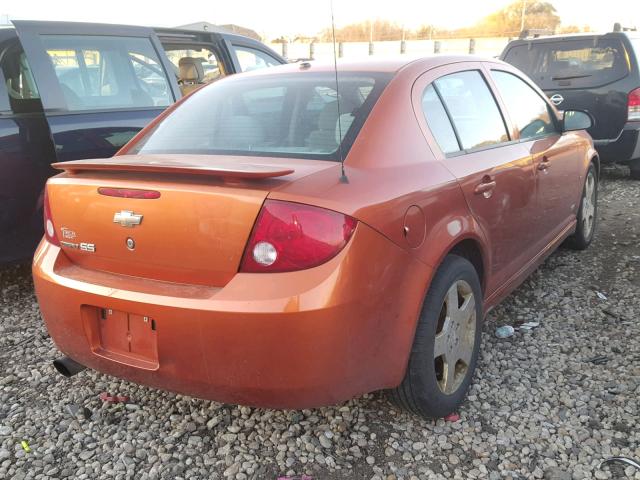 1G1AM55B867699824 - 2006 CHEVROLET COBALT SS ORANGE photo 4