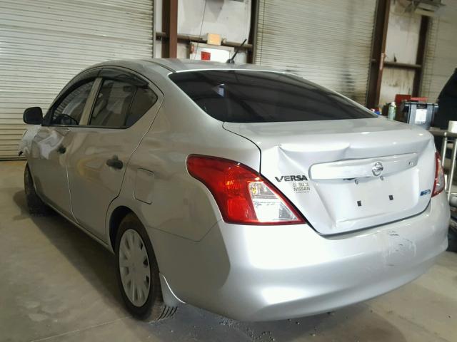 3N1CN7AP2EL858781 - 2014 NISSAN VERSA SILVER photo 3