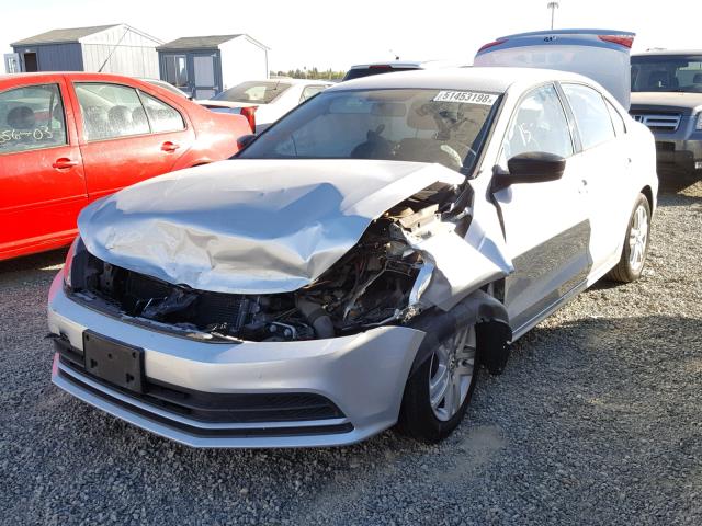 3VW2K7AJ8FM202221 - 2015 VOLKSWAGEN JETTA BASE Արծաթագույն լուսանկար 2