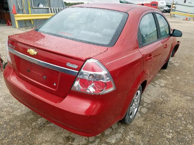 KL1TD5DEXBB217641 - 2011 CHEVROLET AVEO LS RED photo 4