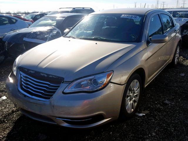 1C3CCBAB3EN206444 - 2014 CHRYSLER 200 LX BEIGE photo 2