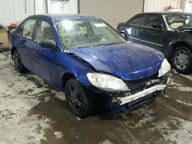 1HGES16335L019186 - 2005 HONDA CIVIC DX V BLUE photo 1