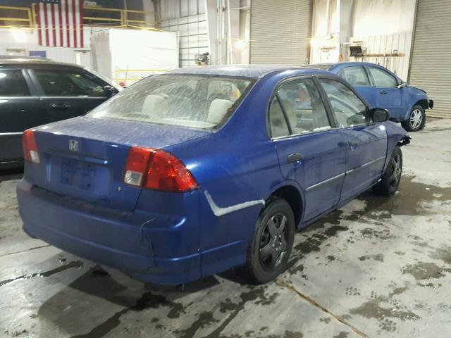 1HGES16335L019186 - 2005 HONDA CIVIC DX V BLUE photo 4