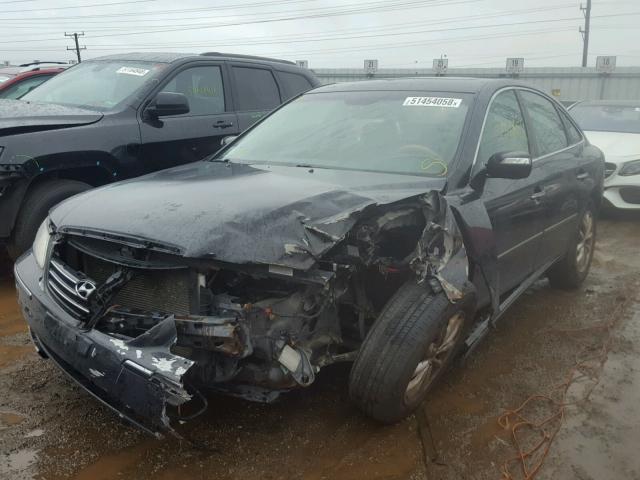 KMHFC46F57A234879 - 2007 HYUNDAI AZERA SE BLACK photo 2