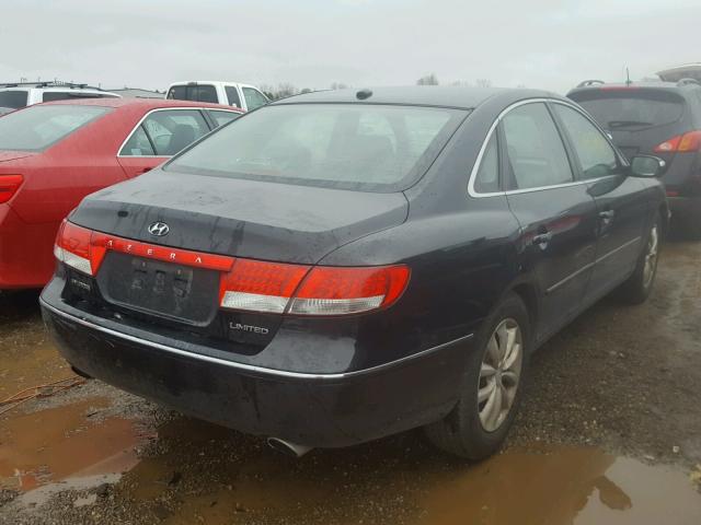 KMHFC46F57A234879 - 2007 HYUNDAI AZERA SE BLACK photo 4