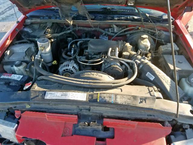 1GNCS18W02K203765 - 2002 CHEVROLET BLAZER RED photo 7