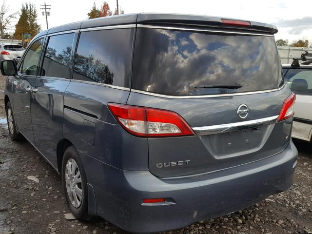 JN8AE2KP2B9006168 - 2011 NISSAN QUEST S BLUE photo 3