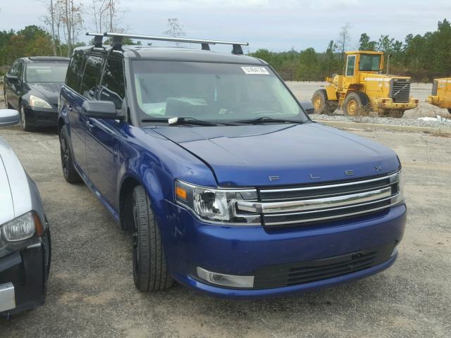 2FMGK5C82DBD09217 - 2013 FORD FLEX SEL BLUE photo 1