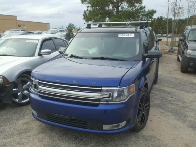 2FMGK5C82DBD09217 - 2013 FORD FLEX SEL BLUE photo 2