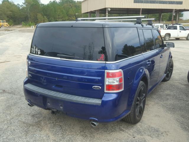 2FMGK5C82DBD09217 - 2013 FORD FLEX SEL BLUE photo 4