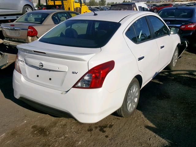 3N1CN7AP3KL853973 - 2019 NISSAN VERSA S WHITE photo 4