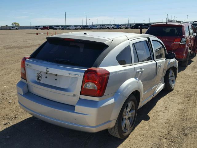 1B3CB4HA1AD650642 - 2010 DODGE CALIBER SX SILVER photo 4