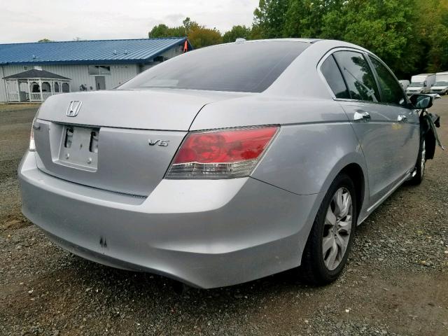 1HGCP36878A035729 - 2008 HONDA ACCORD EXL SILVER photo 4