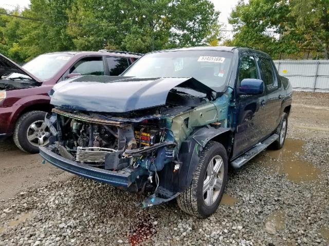 2HJYK16519H500694 - 2009 HONDA RIDGELINE BLUE photo 2