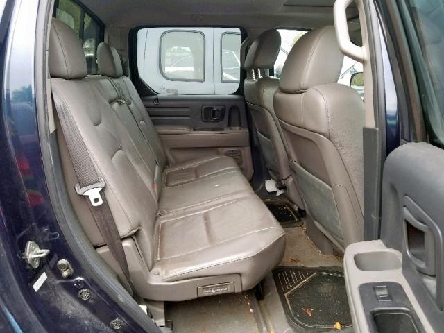 2HJYK16519H500694 - 2009 HONDA RIDGELINE BLUE photo 6